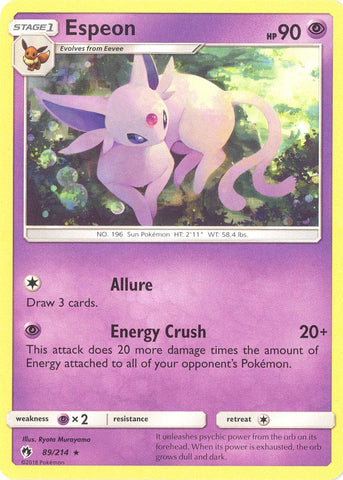 Espeon - 89/214 - Rare - Lost Thunder