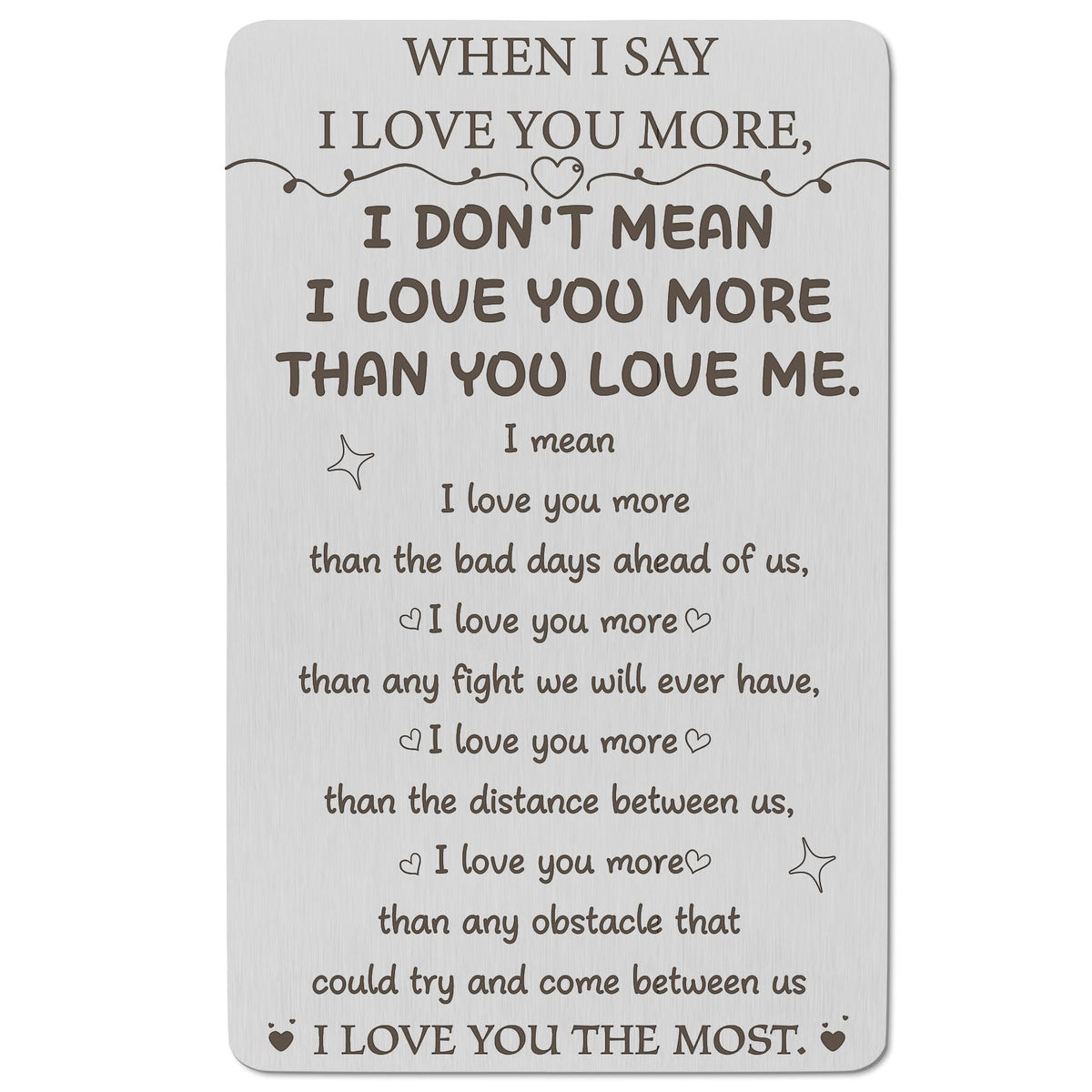 Husband Gifts,Valentines Day Gifts,Valentines Card Husband,Boyfriend Valentines Gift,Gifts for Boyfriends,Girlfriend Gifts,Boyfriend Birthday Gifts,I Love You Gifts,Wallet Insert Card