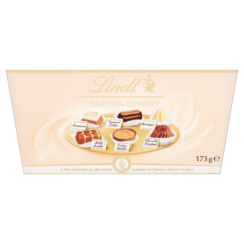 Lindt Creation Dessert - 21 Assorted Fine Dark, Milk and White Chocolate Box Medium, 173g - Gift Present or Sharing Box - Valentine's Day, Birthday, Celebrations, Congratulations