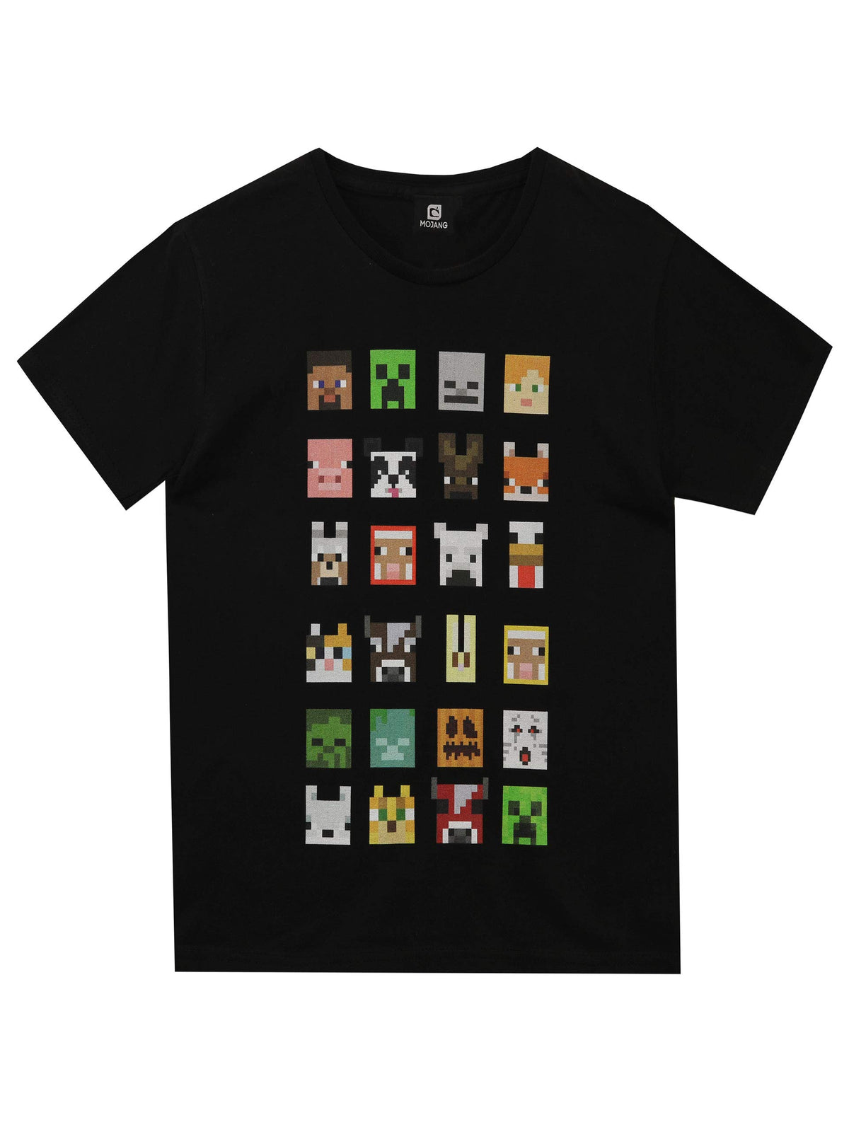 Minecraft Boys' Short Sleeved T-Shirt 6-7 Years Black