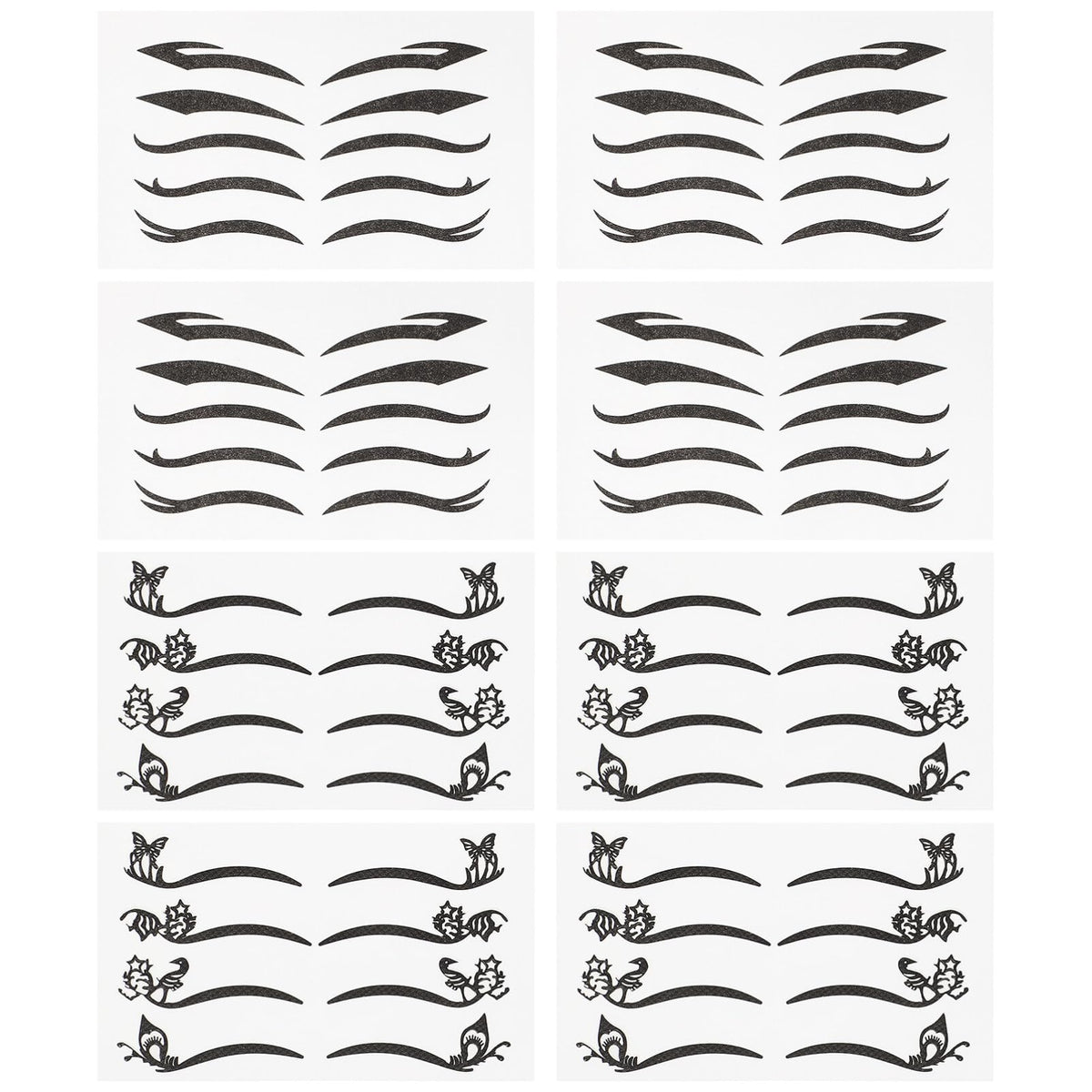 Beaupretty 80 Pairs Eyeliner Sticker Self Adhesive Eye Line Strip Stickers Natural Temporary Tattoos Winged Eyeliner Stickers Make Up Eyelid Transfer Tape for Women Girls