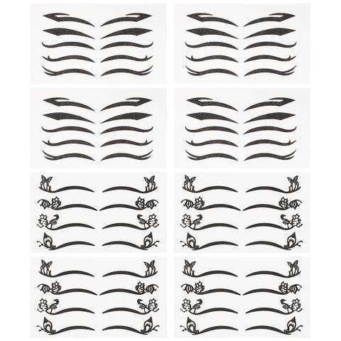 Beaupretty 80 Pairs Eyeliner Sticker Self Adhesive Eye Line Strip Stickers Natural Temporary Tattoos Winged Eyeliner Stickers Make Up Eyelid Transfer Tape for Women Girls