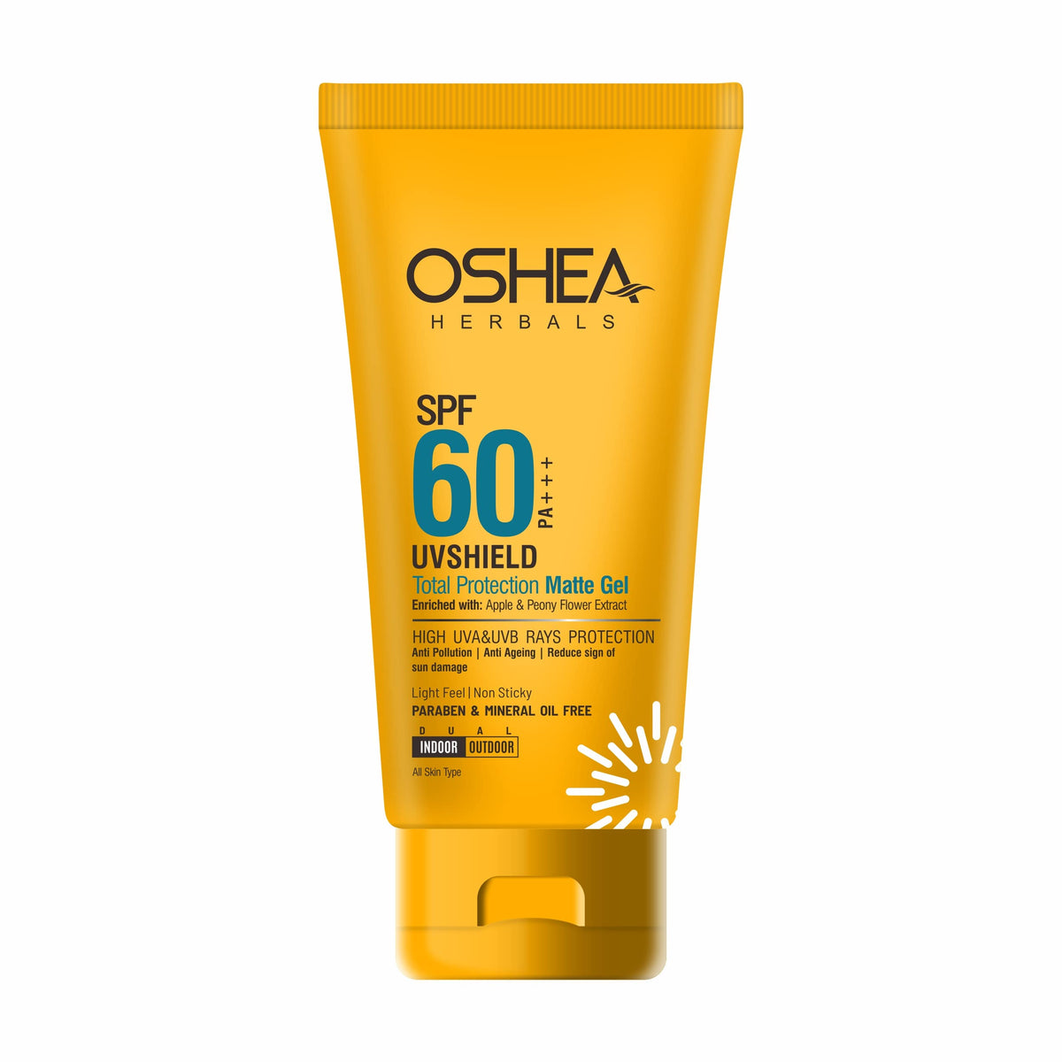 Oshea Herbals UVSHIELD Total Protection Matte Gel SPF-60 PA+++ , 60 GRAM