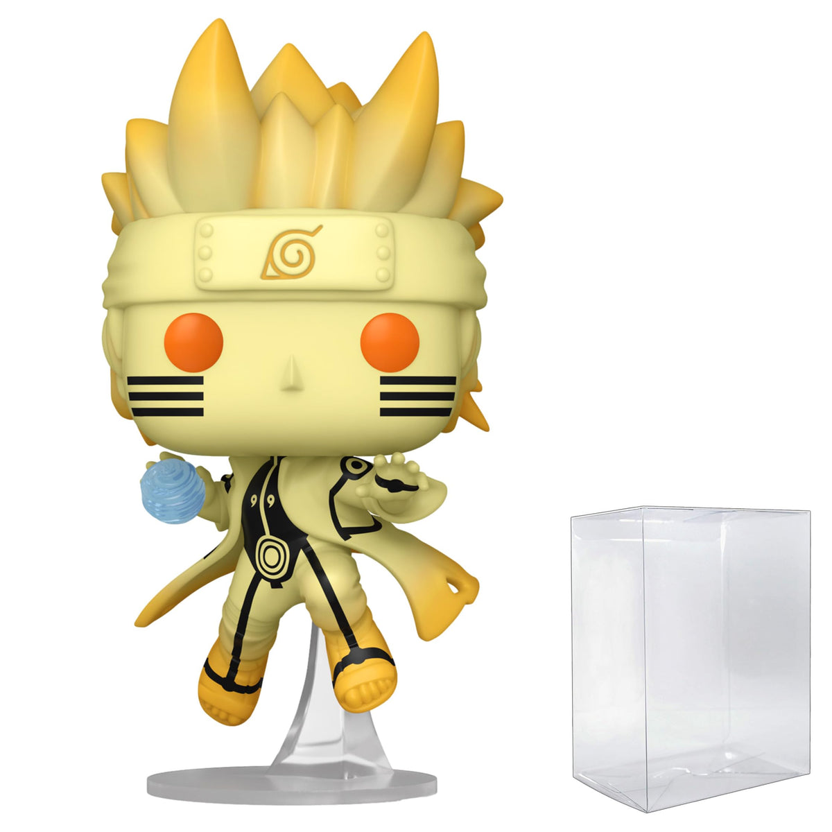 Funko Pop! Animation: Naruto Shippuden - Naruto Uzumaki in Kurama Link Mode with Rasengan Special Edition Multicolor Exclusive Vinyl Figure #1469 with Protector - Common Only