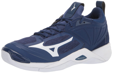 Mizuno Women's Wave Momentum 2 | Women's Indoor Volleyball Shoe | Navy/White | US Women's 12