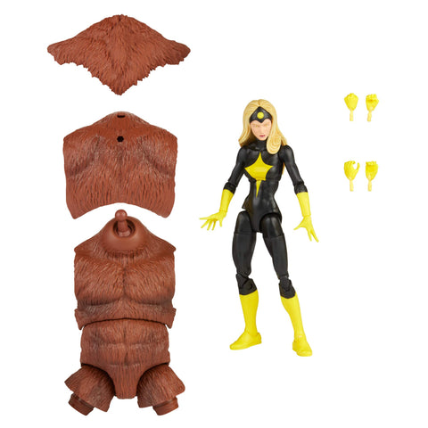 Marvel Legends Series 6-inch Darkstar Action Figure Toy, Premium Design and Articulation, Includes 2 Accessories and 1 Build-A-Figure Part