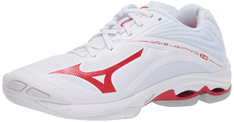 Mizuno Wave Lightning Z6 Womens Volleyball Shoe, White-red, 4 UK