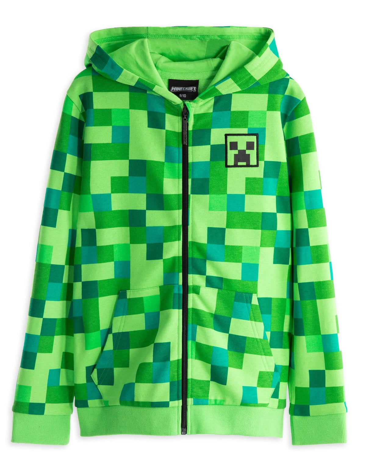 Minecraft Children's/Boy's Official Creeper Character Zip Up Hoodie 5-6 Years Green