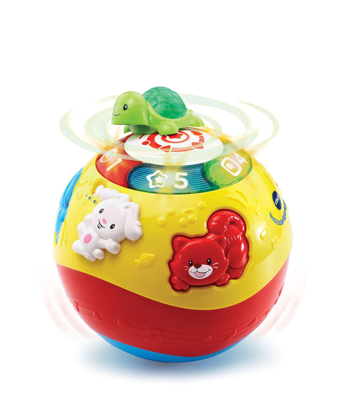 VTech Crawl & Learn Bright Lights Ball, Interactive Baby Toy with Lights, Colours & Sounds, Motor Skills Development Toy for babies 6, 12, 24, 36 Months, English version