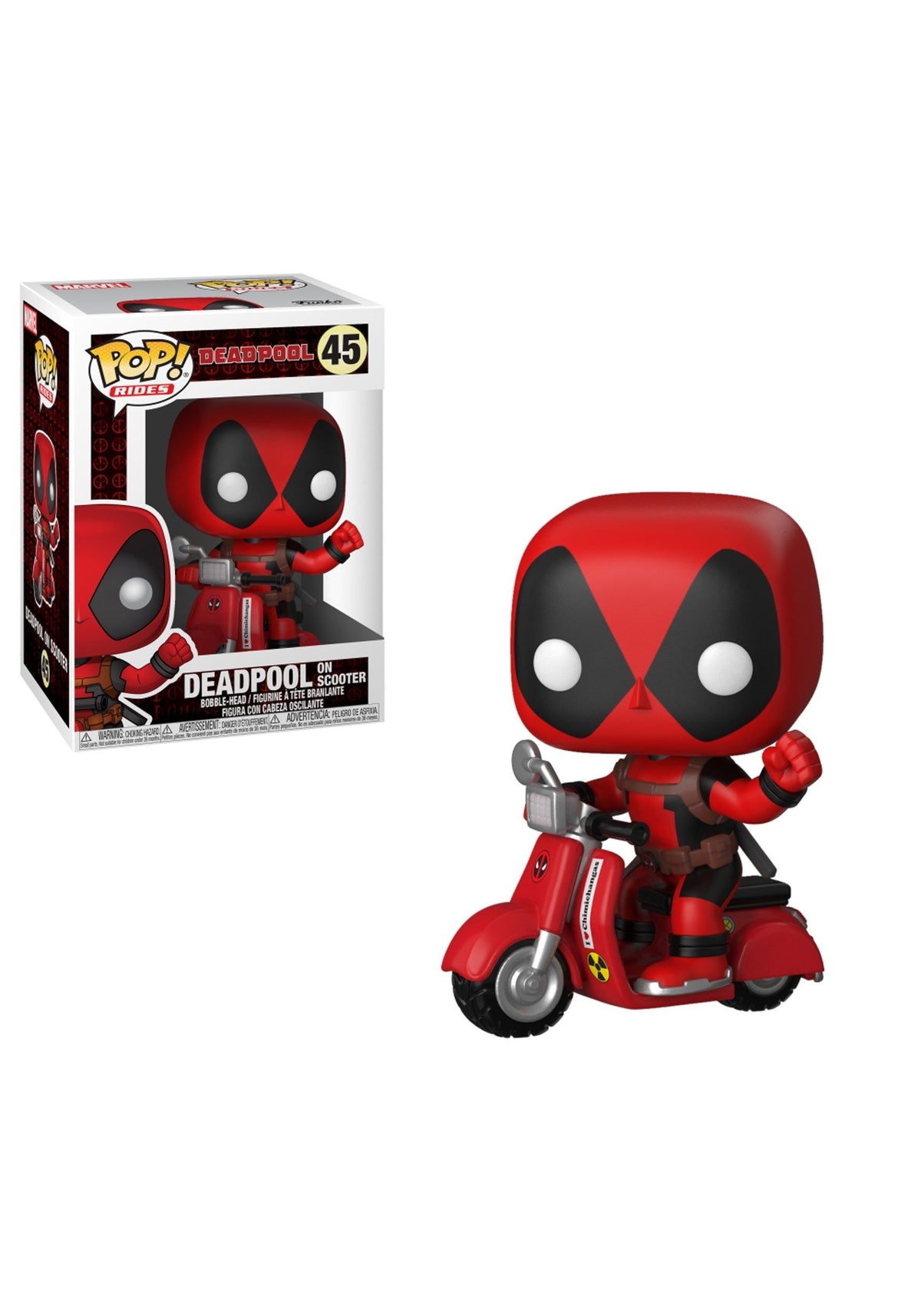 Funko POP! Rides: Deadpool - Deadpool & Scooter - Collectable Vinyl Figure - Gift Idea - Official Merchandise - Toys for Kids & Adults - Comic Books Fans - Model Figure for Collectors and Display