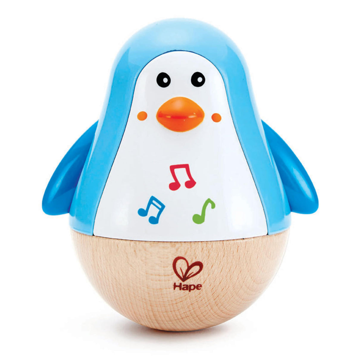 Hape Penguin Musical Wobbler | Colourful Wobbling Melody , Roly-Poly Toy for Kids 6 Months+