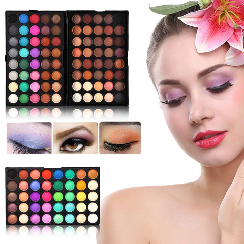 Sonew 120 Colors Professional Eye Shadow Palette, Matte Eyeshadow Palette Eyes Makeup Cosmetic Set Kit Tool