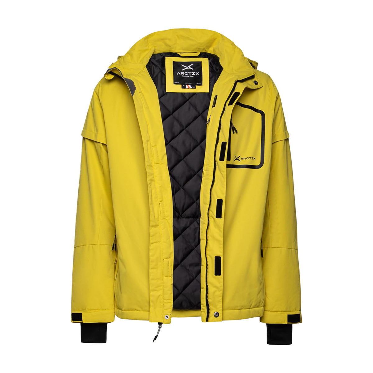 Arctix Men's Insulated Quilted Lining Waterproof Taped Peak Performance Ski Snowboard Jacket, Yellow, XX-Large