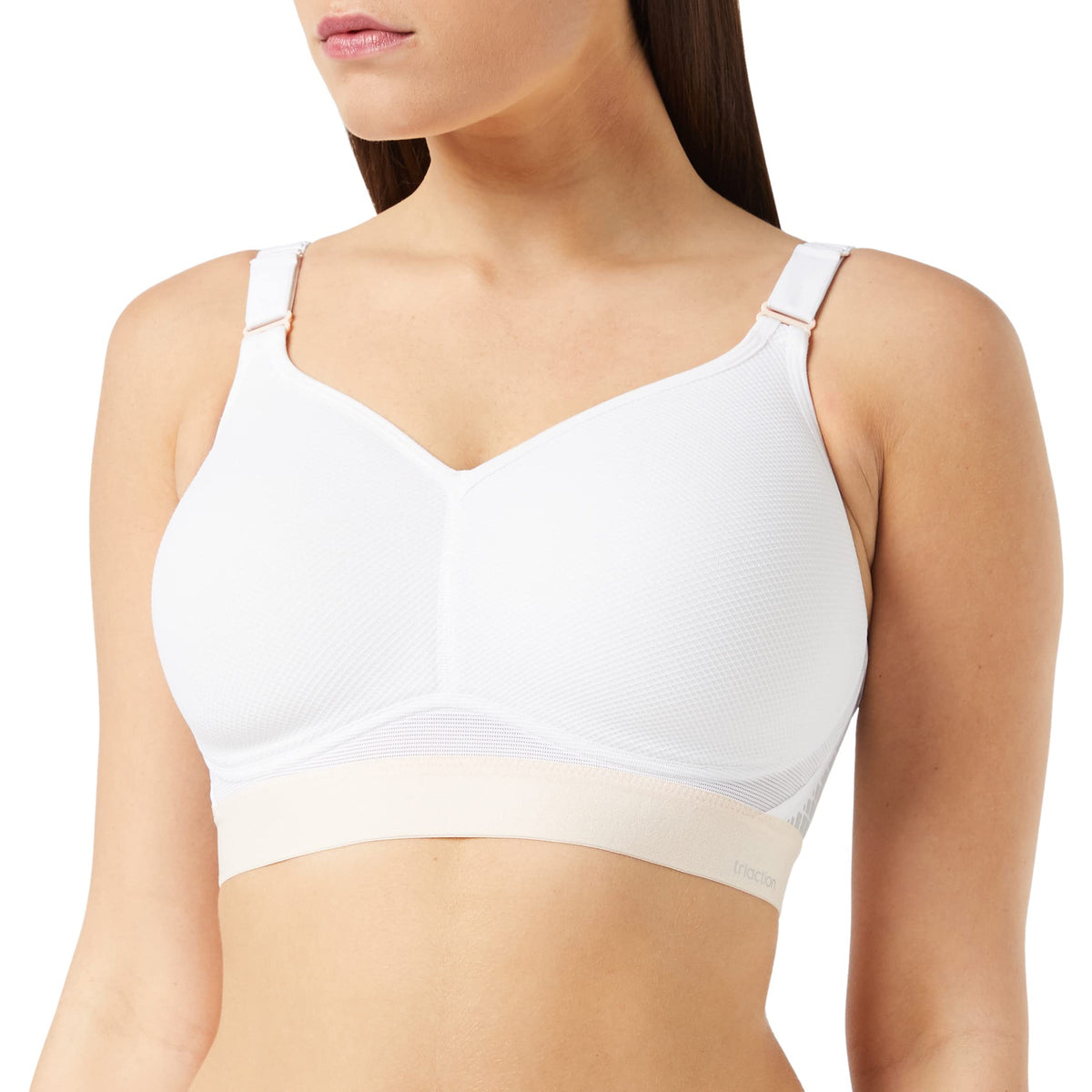 Triumph Triaction Hybrid Lite P Padded Non-Wired Sports Bra White (0003) 34C CS