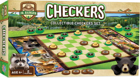 MasterPieces Licensed Kids Games - Jr Ranger Checkers Games for Kids & Family, Laugh and Learn