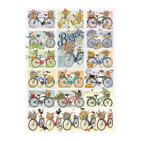 Cobble Hill 1000 Piece Puzzle - Bicycles - Sample Poster Included