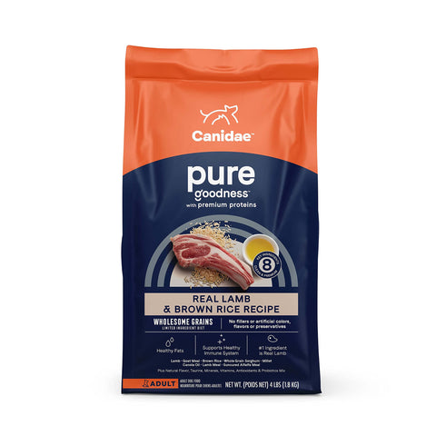 CANIDAE Pure Real Lamb & Brown Rice Recipe Dog Dry 4 lbs.