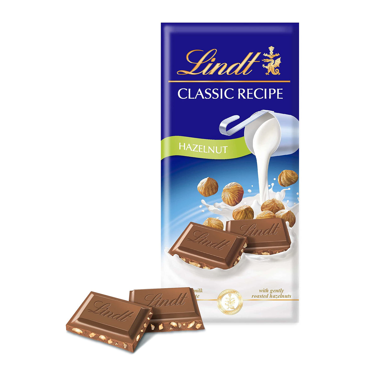 Lindt CLASSIC RECIPE Hazelnut Milk chocolate bar, 125g