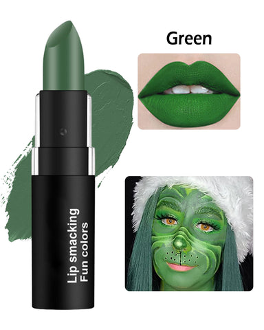 Clown Green Cream Blendable Makeup Stick-1Pcs Green Eye Black Stick, High-pigmented Lipstick LIp Balm, Sweat-proof Face Body Paint Stick,St Patrick's day Cosplay/Party/Stage Show Face Paint Makeup