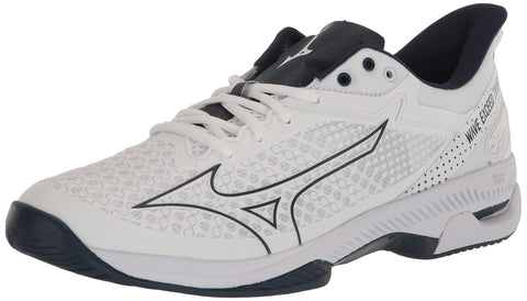 Mizuno Wave Exceed Tour 5 Ac Men Tennis Shoe, White-Dress Blue, 12 UK