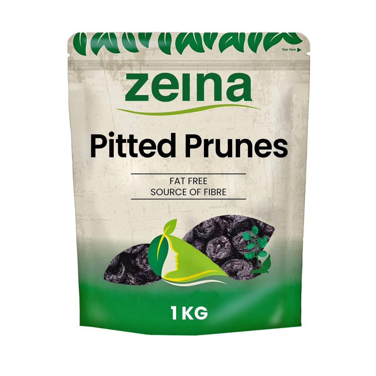 Zeina Pitted Prunes Ideal for Healthy Snacks in Resealable Zip pack (1Kg) - Source of Fibre, Low Fat - Sticky and rich, No added Sugar, Vegetarian, No preservatives for Healthy Diet