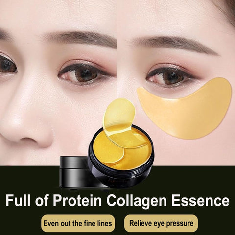 Grospe Under Eye Patches, 24K Gold Under Eye Patches for Puffy Eyes and Dark Circles, Under Eye Treatment, Fine Lines & Puffiness, 60 Pairs Collagen Eye Gel Pads for Personal Care