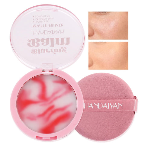 Beauty Poreless Setting Powder, Two Color Cream Translucent Lightweight Oil Control No Sebum Loose Face Powder,Waterproof&Long-Lasting Natural Matte Primer,Makes Skin Downy