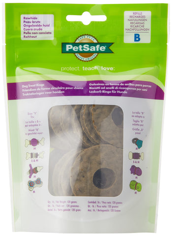 PetSafe All Natural Rawhide Treat Refill for Busy Buddy Dog Chew Toys - Size B