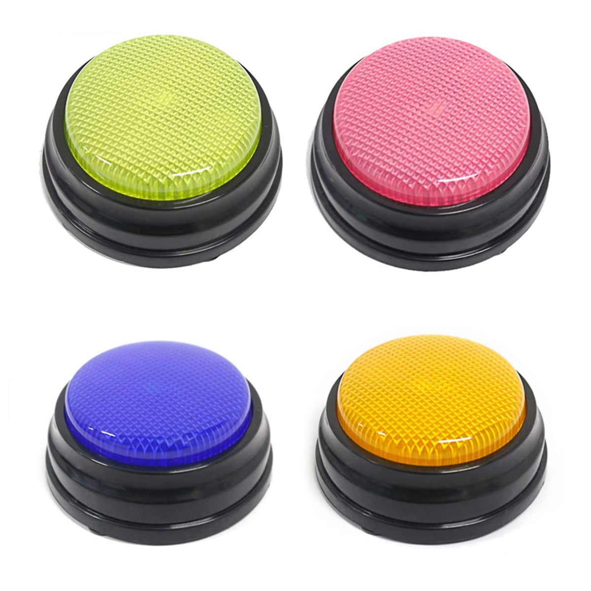 LUCHONG Recordable Talking Button with Led Function Buzzers Orange+Blue+Green+Pink