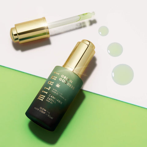 Milani Green Goddess Glow Oil - Multi-Use Facial Oil Infused With Hemp Oil To Hydrate and Soothe Stressed Out Skin