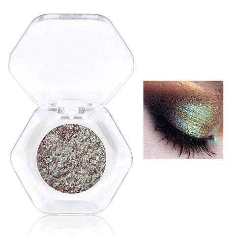 KYDA Chameleon Eyeshadow, Multichrome Metallic Finish Powder Eyeshadow, High Shinning Pigment Eyeshadow Powder, Bright Highlighter Makeup for Eyes, Lasting Blendable, 11