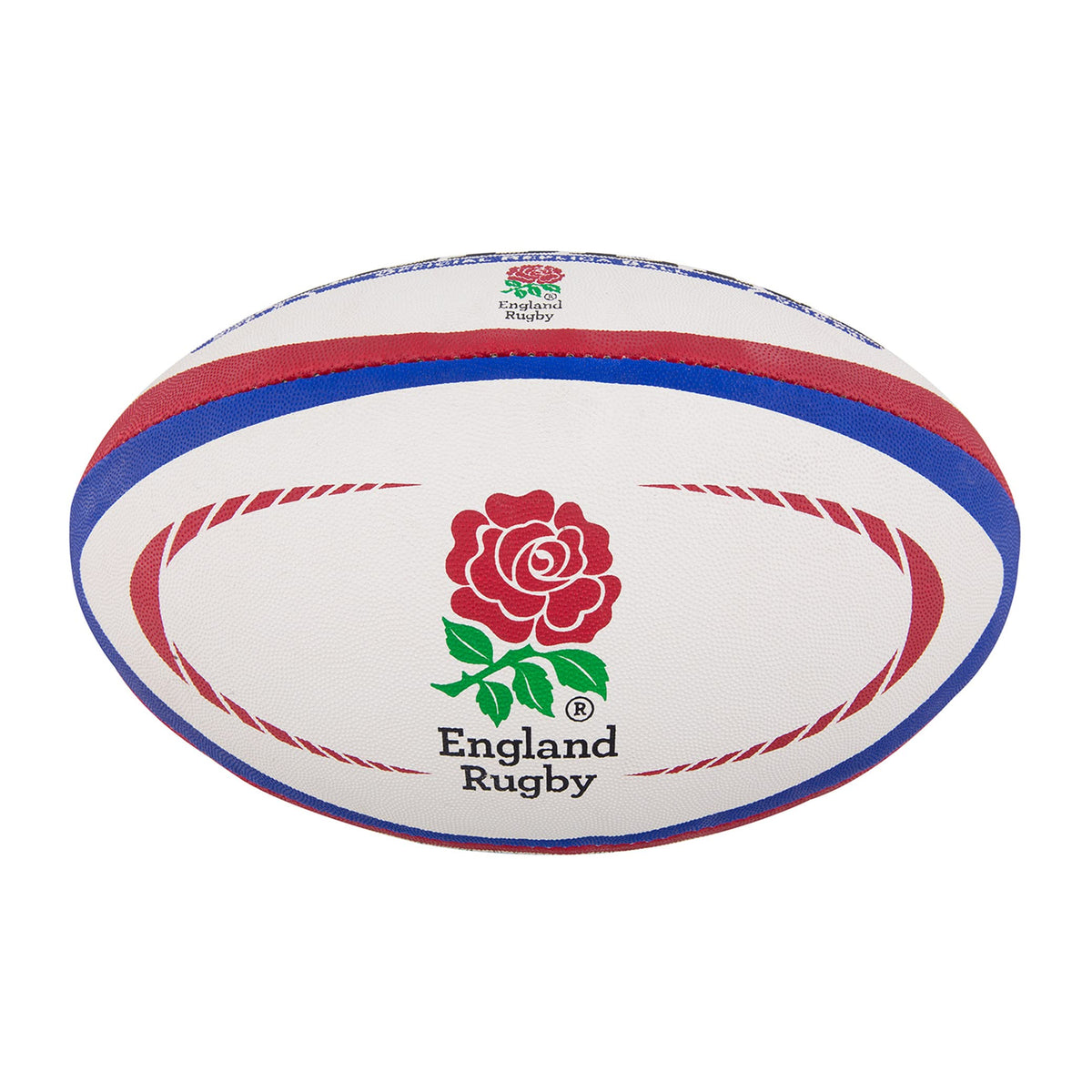 Gilbert England Rugby Replica Ball - White/Red, Size 5