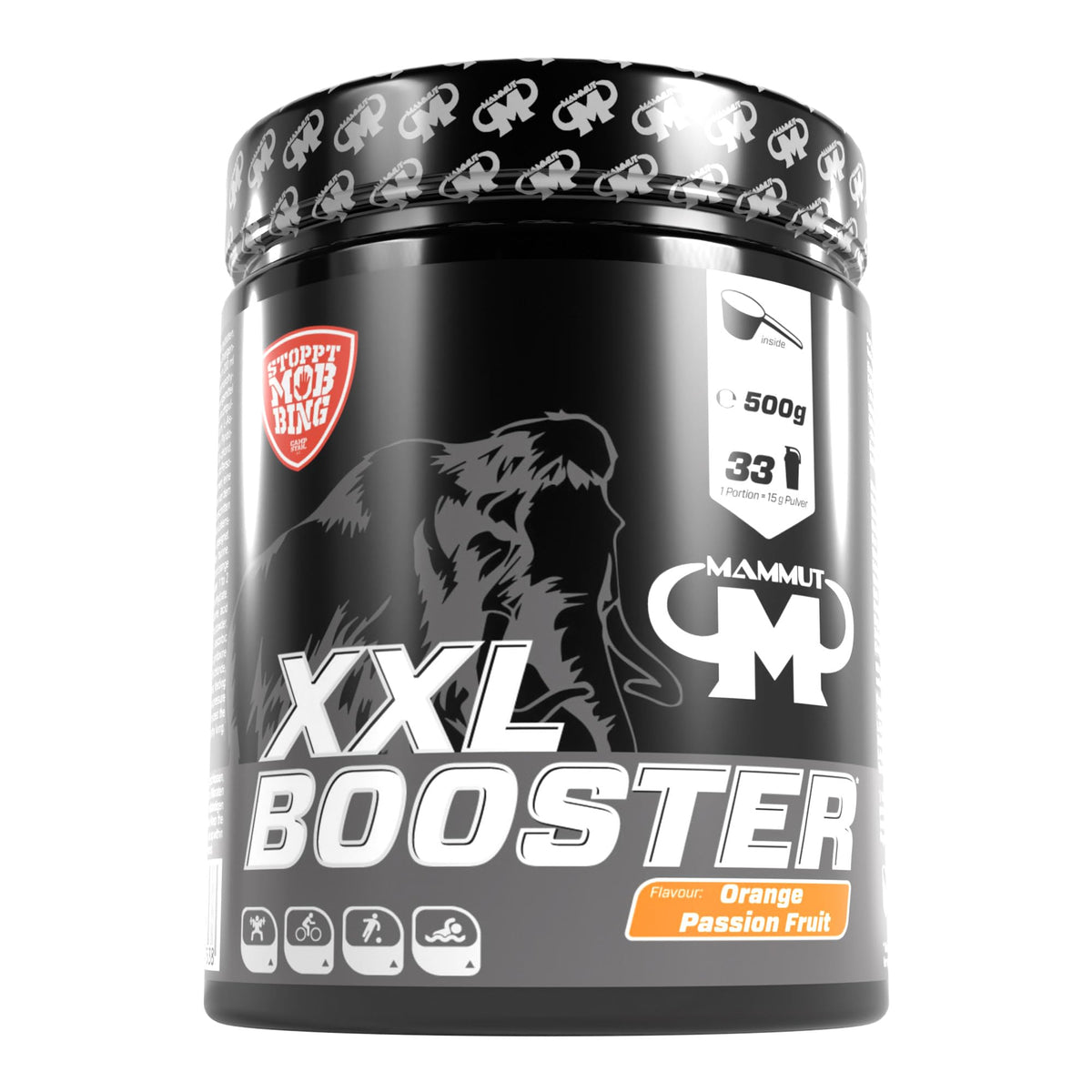 Mammut XXL Booster, Multikomplexbooster Creatine, Taurine, Zinc, Chrome, Vitamins, 1 Pack (1 x 500 g)