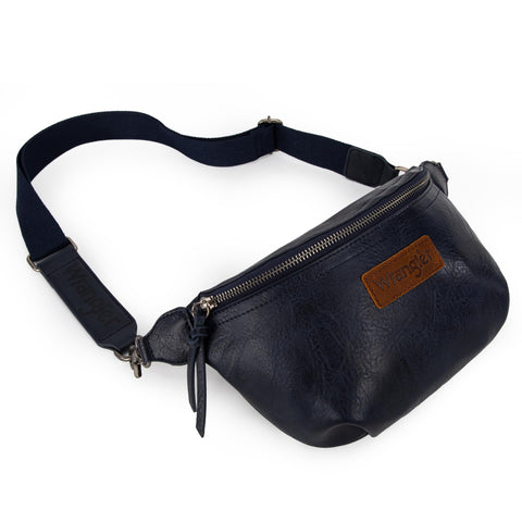 Wrangler Large Fanny Packs for Women Waist Bag Travel Belt Bags Crossbody Sling Bag Gifts for Women Men, Navy