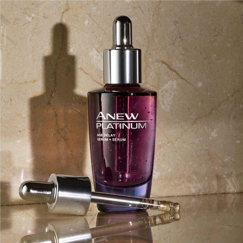 Anew Platinum Age Delay Serum | Anti-Aging Serum With Niacinamide, Peptides, and Panthenol | Skin-Lifting Treatment