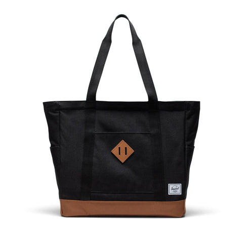 Herschel Supply Co. Heritage Tote Bag, Black/Saddle Brown