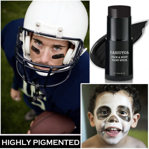 CAHIUYOA Eyeblack,Eye Black Stick for Sports Football Baseball Softball Eye Black Face Body Paint Stick Makeup,Halloween SFX Special Effects Cosplay Clown Makeup