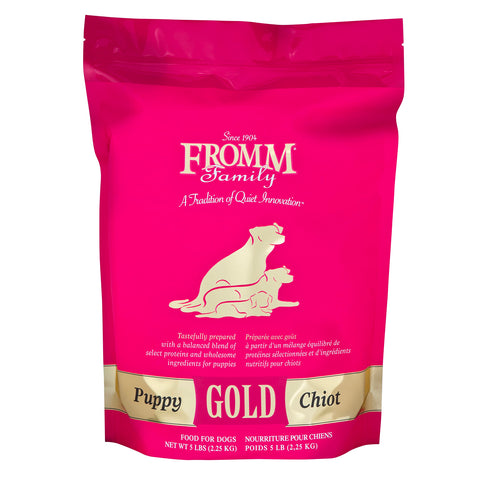 Fromm Puppy Gold Premium Dry Dog Food - Dry Puppy Food for Medium & Small Breeds - Chicken Recipe - 5 lb