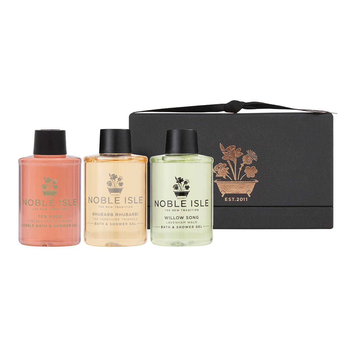 NOBLE ISLE Bath Gift Set | Luxury Fresh & Clean Bath & Shower Gel Trio for Men & Women | Limited Edition Travel Size Body Wash Collection | Made in the UK - 3 x 75ml (Fresh & Clean)