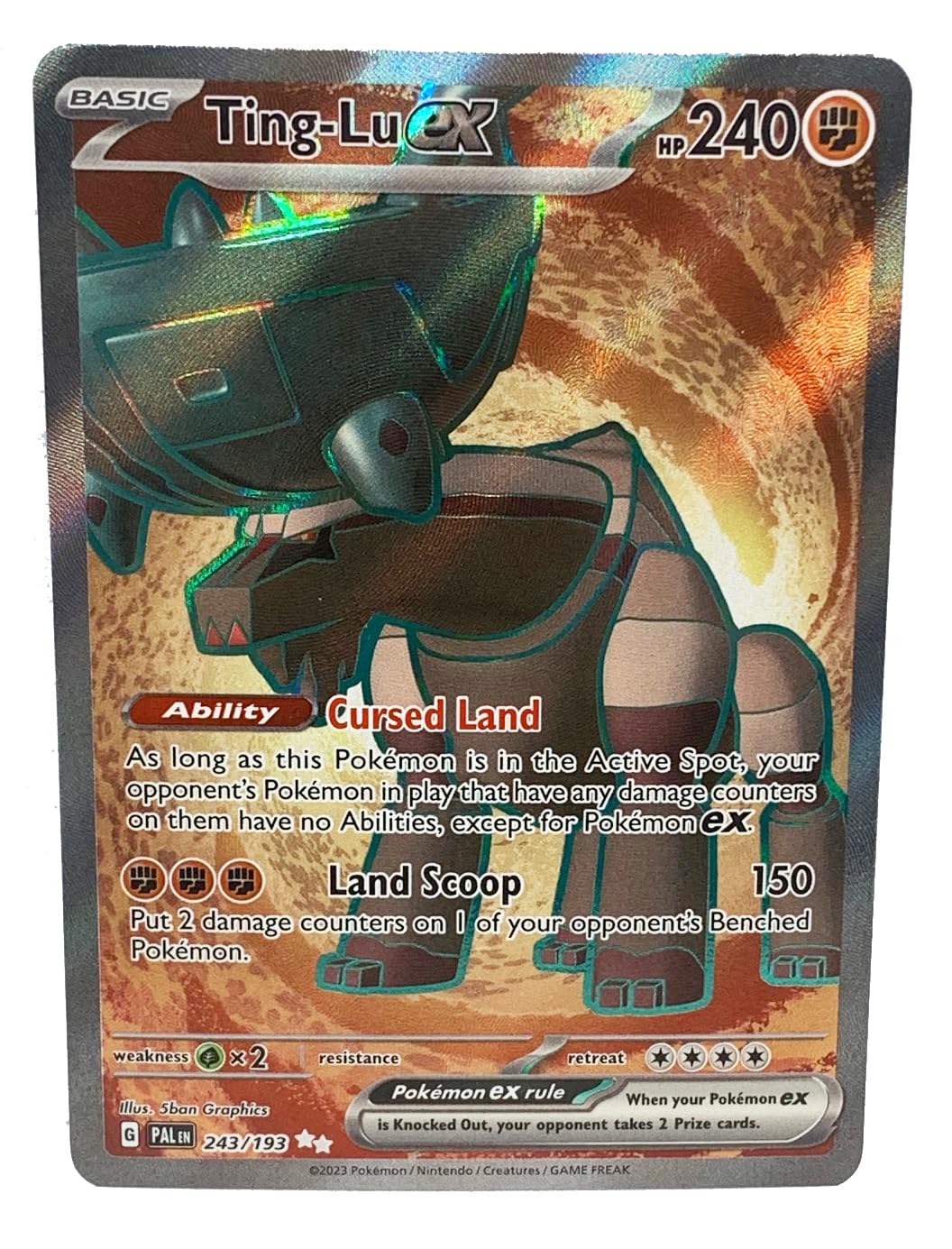 Pokemon - Ting-Lu ex 242/193 - Paldea Evolved - Full Art Ultra Rare Card