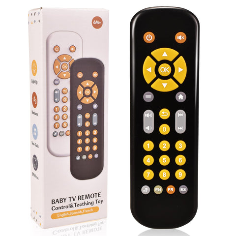 Sound Toys for 6-12 Month Baby TV Remote Control for 1 Year Old Boys Girls Baby Sensory Toys 6 to 12 Month Early Learning Music Toys Gifts for 1 Year Old Boys Girls Toddler Birthday Present Age 6M+