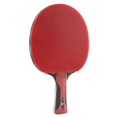 JOOLA Attack - Fully Assembled Ping Pong Paddle - Infused with Power Grip Sponge Technology to Reduce Vibration - ITTF Approved Competition Table Tennis Racket for Advanced Training and Tournament Play, Red/Black, One Size (59150)