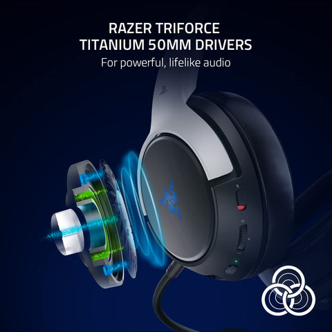 Razer Kaira Pro HyperSpeed Wireless Gaming Headset with Haptics for Playstation 5 / PS5, PS4, PC, Mobile: Titanium 50mm Drivers - Hybrid Mic -