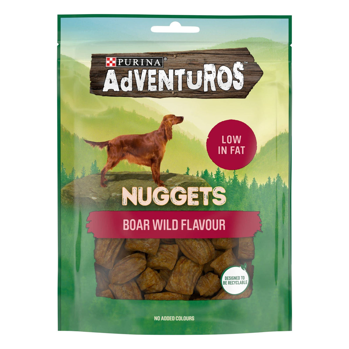 Adventuros Nuggets Dog Treats Boar Flavour 90g, Pack of 6