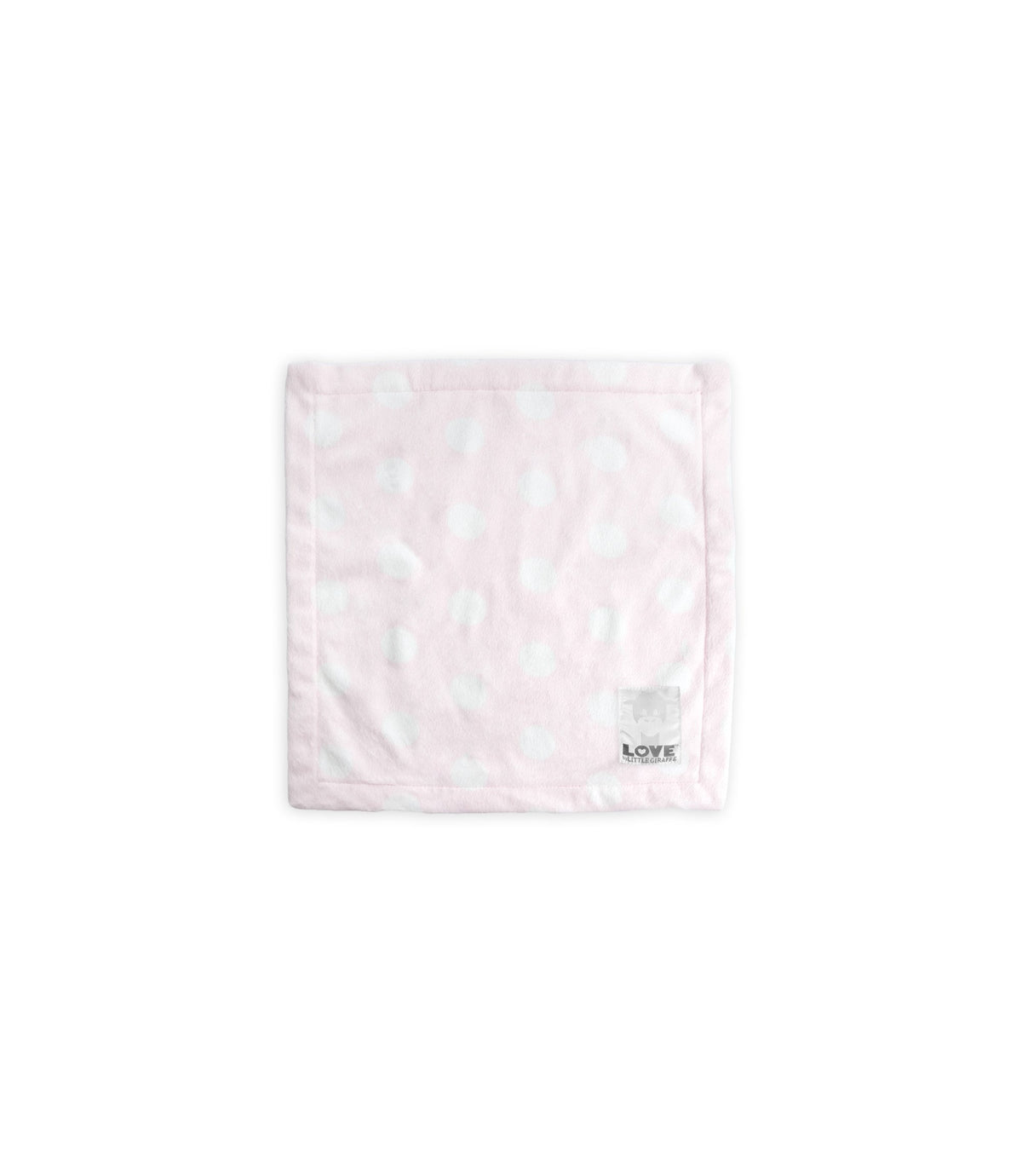 LOVE by Little Giraffe Silky Dot Blanky (Pink)