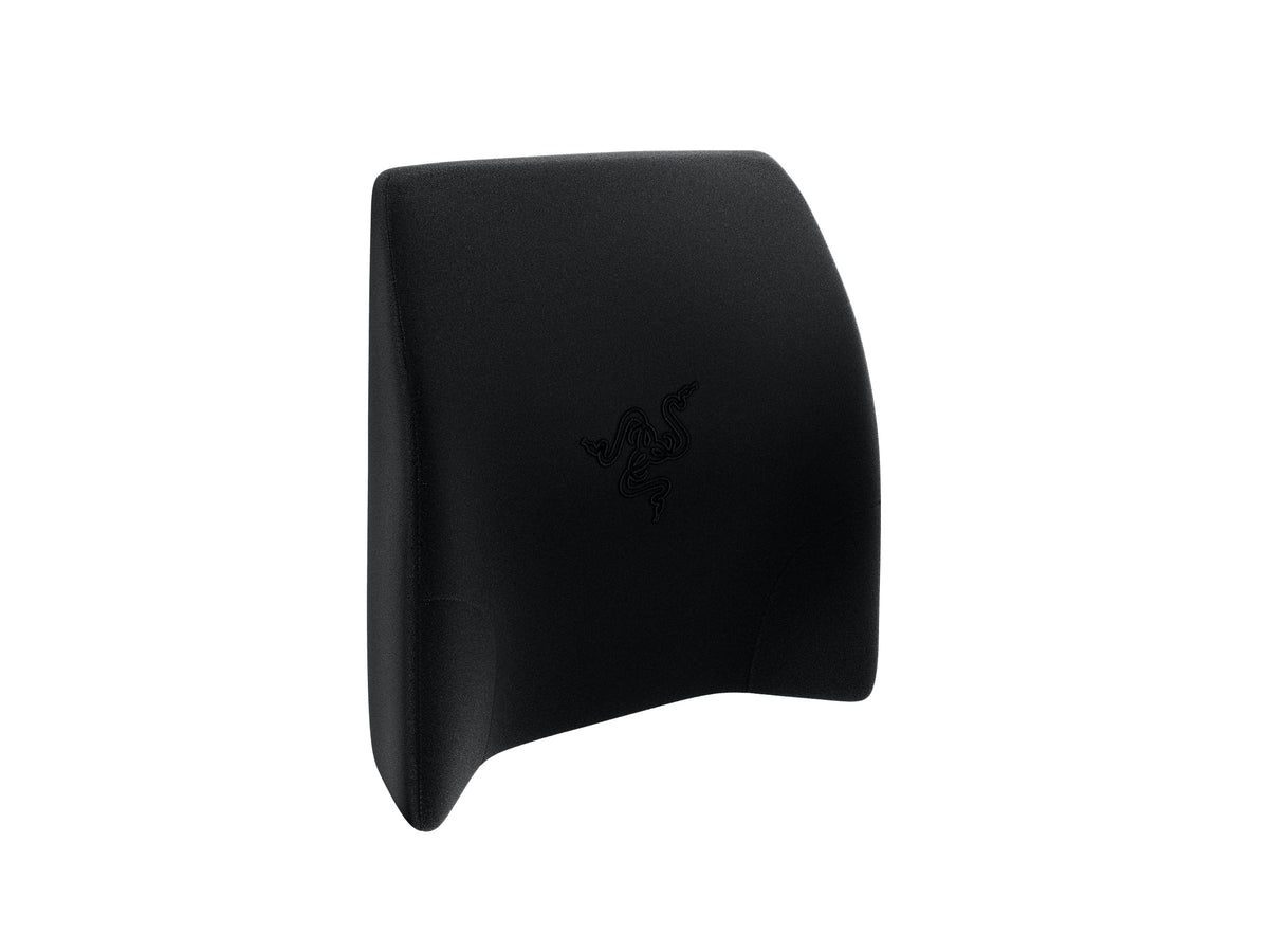 Razer Lumbar Cushion Lumbar Support for Gaming Chair: Fully-Sculpted Lumbar Curve - Memory Foam Padding - Wrapped in Plush Black Velvet