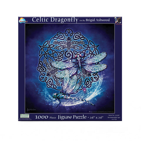 SUNSOUT INC - Celtic Dragonfly - 1000 pc Jigsaw Puzzle by Artist: Brigid Ashwood - Finished Size 26" x 26" - MPN# 20109