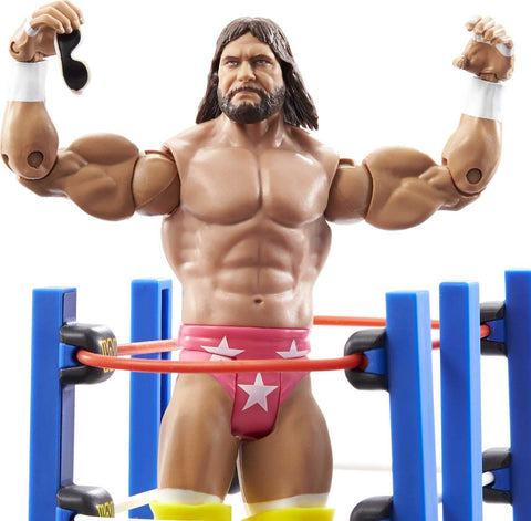 WWE Wrestlemania Moments Macho Man Randy Savage 6 inch Action Figure Ring Cart with Rolling WheelsCollectible Gift for WWE Fans Ages 6 Years Old and Up