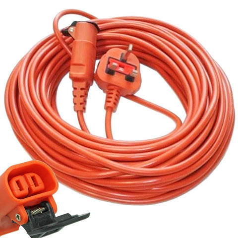 SPARES2GO 20 Metre Mains Cable & Lead Plug for Bosch Rotak Lawnmowers (20m)