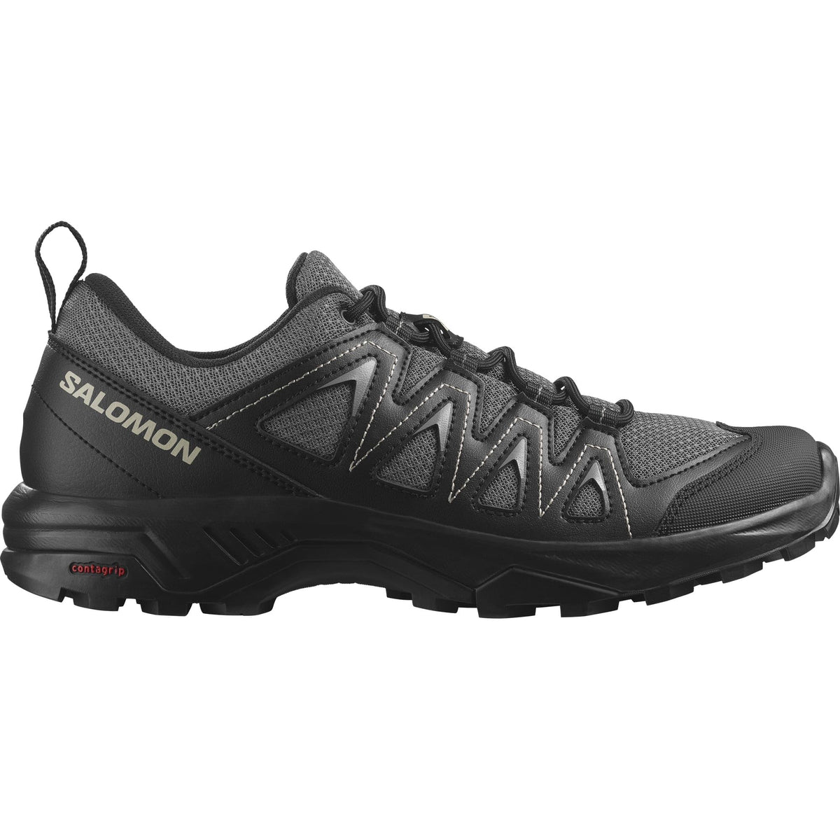 Salomon Men's X BRAZE Hiking Shoes for Men, Pewter / Black / Feather Gray,8